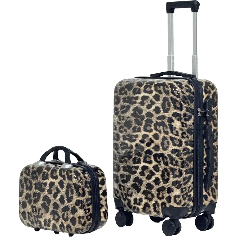 Dual Rotating Wheels Hard Shell Luggage Set - 14 & 20 Leopard Print
Dual Rotating Wheels Hard Shell Luggage Set - 14 & 20 Leopard Print