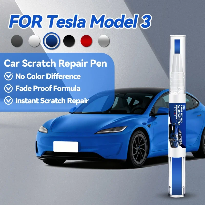 Специализированные маркеры для ремонта царапин на автомобиле Tesla Model 3: белый, черный, красный, серебристый, синий, серый.
Специализированные маркеры для ремонта царапин на автомобиле Tesla Model 3: белый, черный, красный, серебристый, синий, серый.