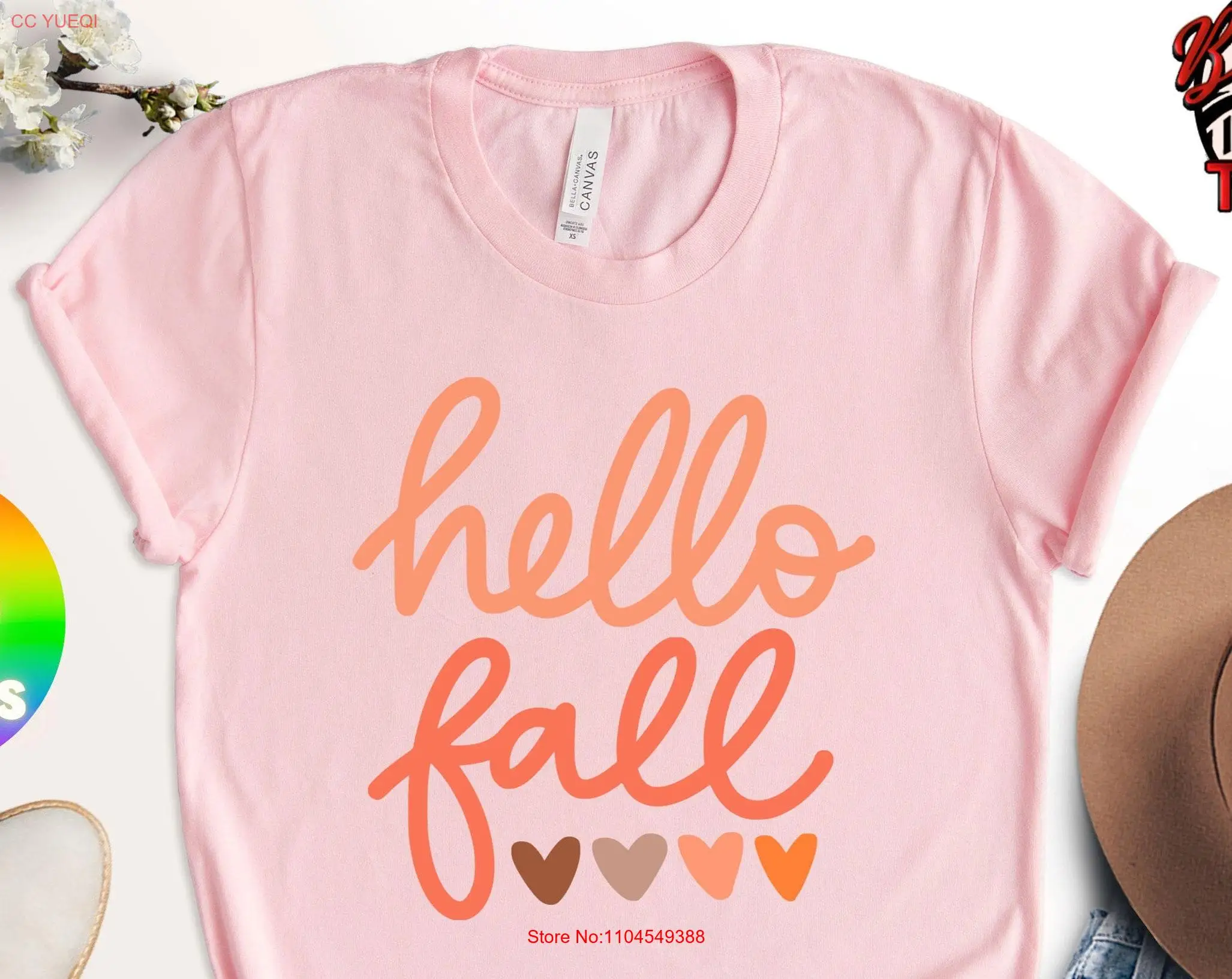 Футболка Hello Fall с сердечками, супер милая женская осенняя футболка с длинными или короткими рукавами
Футболка Hello Fall с сердечками, супер милая женская осенняя футболка с длинными или короткими рукавами