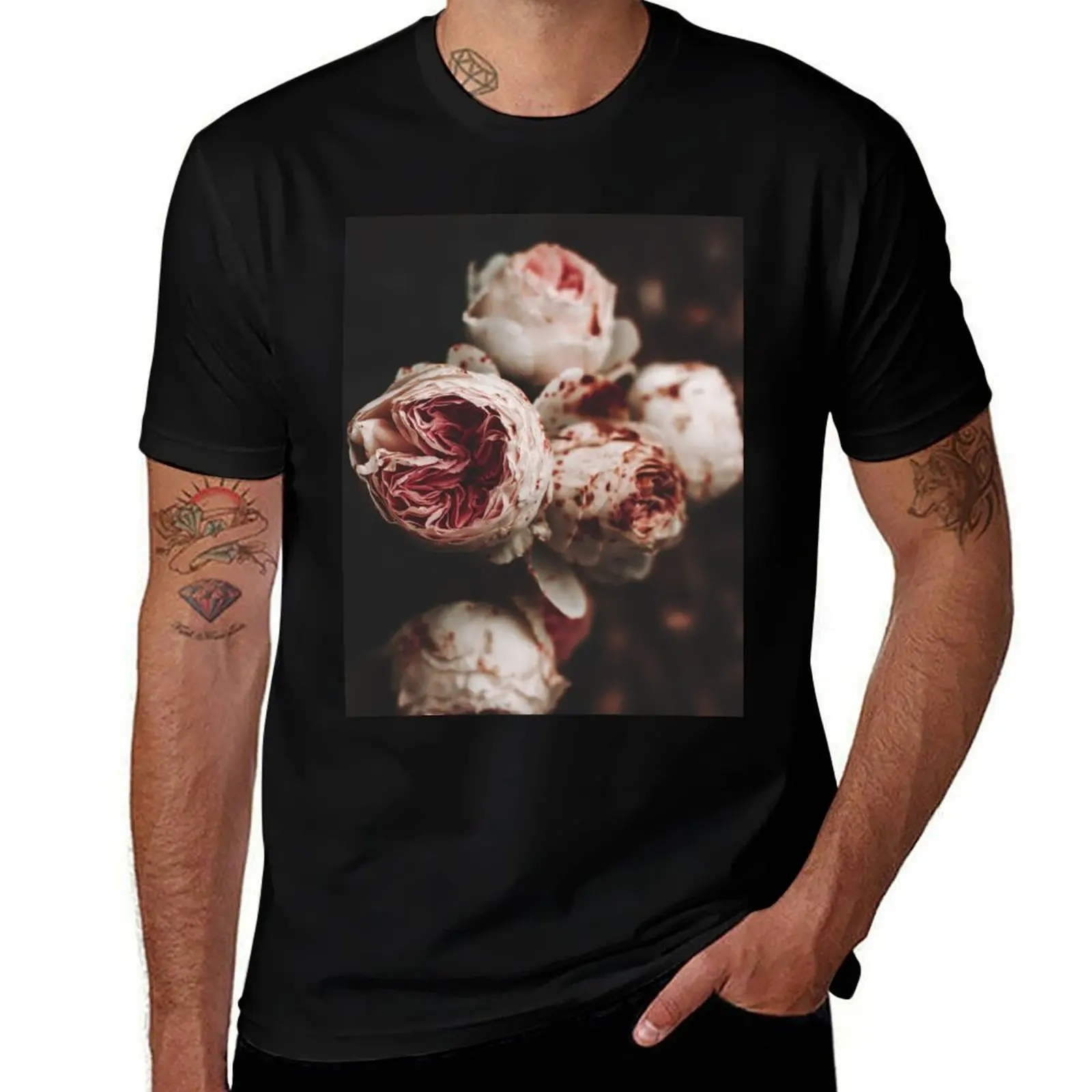 Flower Photography - Rose Print - Wild Roses - White Pink Flowers Dramatic Floral Art Print T-Shirt
Flower Photography - Rose Print - Wild Roses - White Pink Flowers Dramatic Floral Art Print T-Shirt