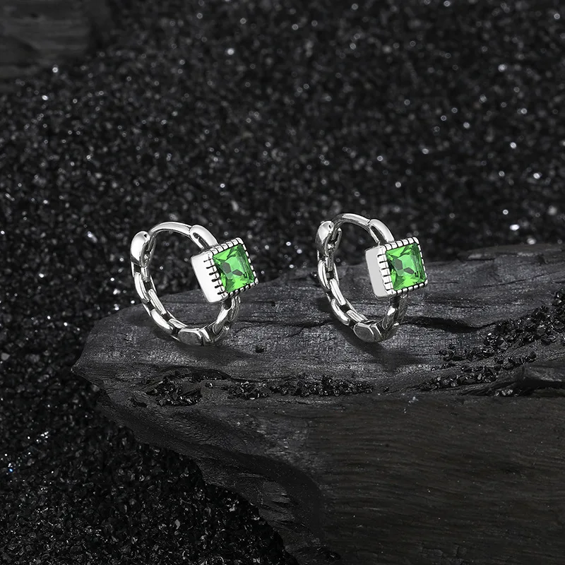 Geometric Women's Earrings Premium Vintage S925 Sterling Silver Mint Green Cubic Zirconia Hoop Earring
Geometric Women's Earrings Premium Vintage S925 Sterling Silver Mint Green Cubic Zirconia Hoop Earring