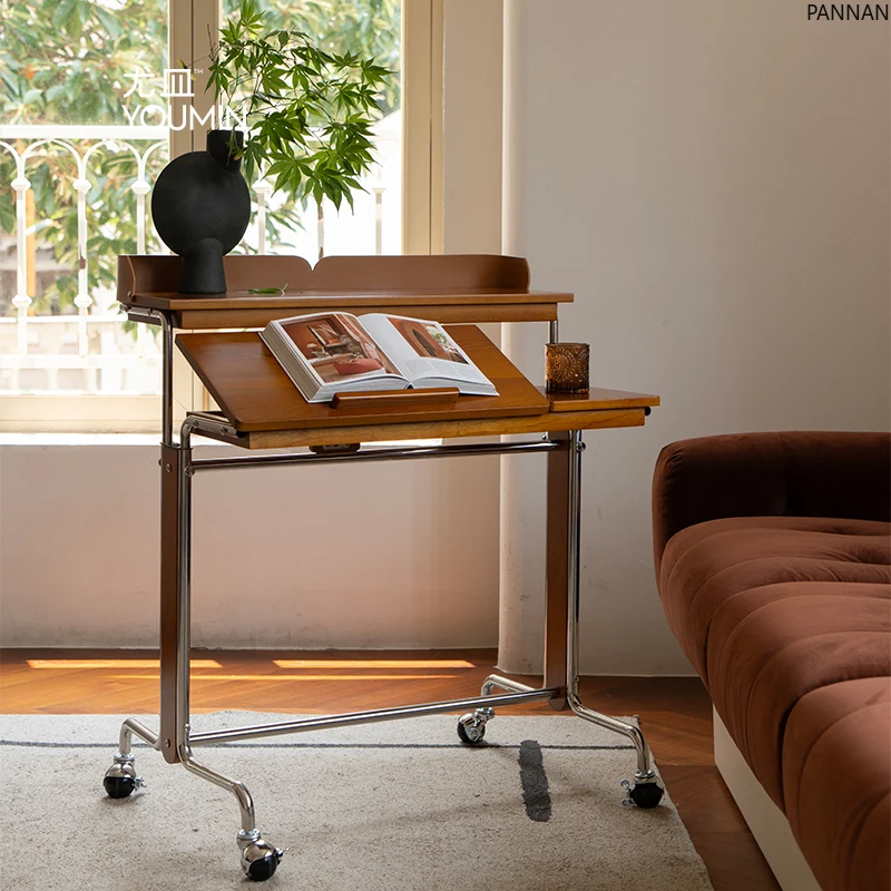 Two half desks can be lifted with movable medieval solid wood small desks Children's lifting study desks
Two half desks can be lifted with movable medieval solid wood small desks Children's lifting study desks