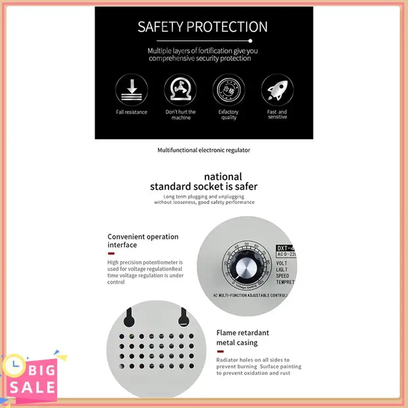Better-Adjustable Voltage Regulator 4000W SCR Adjustable Dimmer Speed Temperature Stepless Variable Speed Belt
Better-Adjustable Voltage Regulator 4000W SCR Adjustable Dimmer Speed Temperature Stepless Variable Speed Belt