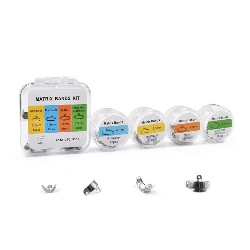 Lab Matrix Bands Sectional Contoured Metal Matrices 3.5mm-6.5mm Lab Material 50/100pcs Optional. Best Tool
Lab Matrix Bands Sectional Contoured Metal Matrices 3.5mm-6.5mm Lab Material 50/100pcs Optional. Best Tool