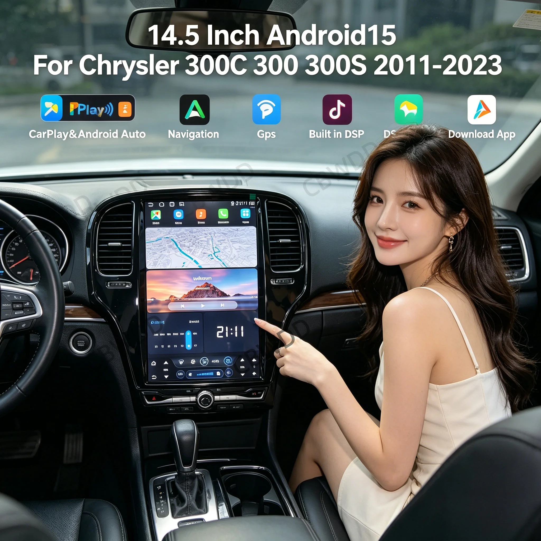 14.5" Android15 For Chrysler 300C 300 300S 2011-2023 Car Radio Multimedia Video Player with Physical Knob+button Built-in 360 5G
14.5" Android15 For Chrysler 300C 300 300S 2011-2023 Car Radio Multimedia Video Player with Physical Knob+button Built-in 360 5G