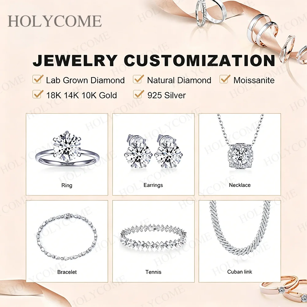 Custom Made Personalized Lab Grown Diamond Rings Customizable 9K 14K 18K Solid Gold Fine Wedding Promise Jewelry
Custom Made Personalized Lab Grown Diamond Rings Customizable 9K 14K 18K Solid Gold Fine Wedding Promise Jewelry