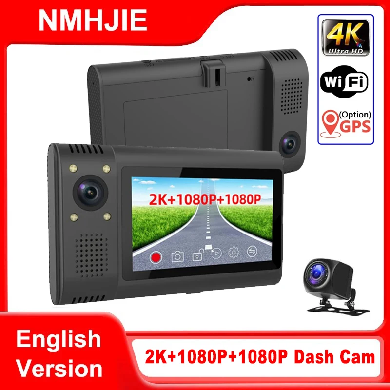 3 Channel 4K Dash Cam Video Recorder Three Lens Car Camera with Rear View DVR 24H Parking Monitor Black Box Car Accessories
3 Channel 4K Dash Cam Video Recorder Three Lens Car Camera with Rear View DVR 24H Parking Monitor Black Box Car Accessories