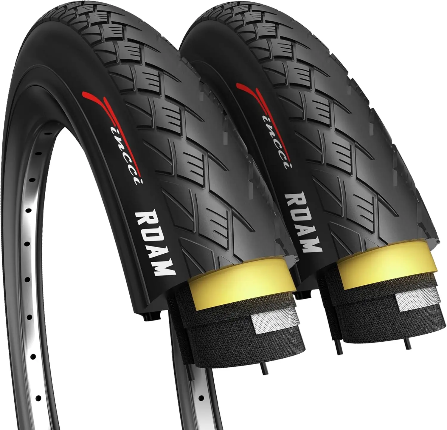 Pair 700x38c Foldable Bike Tires Roam, 40-622, with 1mm Antipuncture Protection u2013 Ideal for Electric, Road, Mountain, MTB, a
Pair 700x38c Foldable Bike Tires Roam, 40-622, with 1mm Antipuncture Protection u2013 Ideal for Electric, Road, Mountain, MTB, a