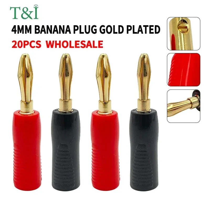 20Pcs Gold-Plated Fever Audio Speaker Speaker Cable 4mm Banana Plug Banana Head Pure Copper Banana Plug Free Of Welding Head
20Pcs Gold-Plated Fever Audio Speaker Speaker Cable 4mm Banana Plug Banana Head Pure Copper Banana Plug Free Of Welding Head