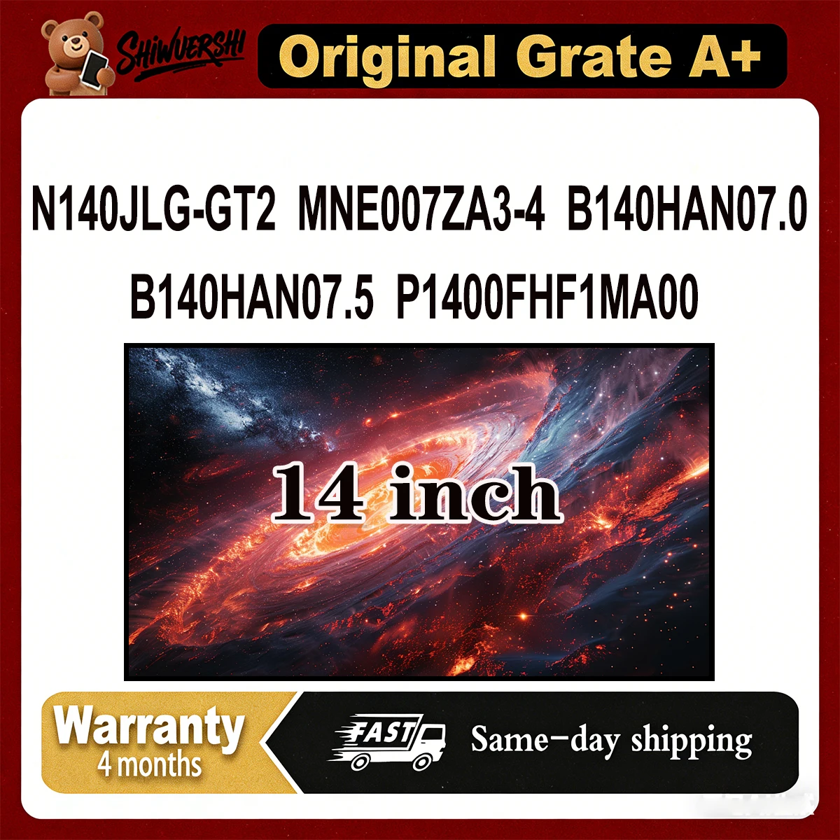 Новый тонкий ЖК-экран для ноутбука A+ 14 дюймов P1400FHF1MA00 B140HAN07.5 B140HAN07.0 MNE007ZA3-4 N140JLG GT2
Новый тонкий ЖК-экран для ноутбука A+ 14 дюймов P1400FHF1MA00 B140HAN07.5 B140HAN07.0 MNE007ZA3-4 N140JLG GT2