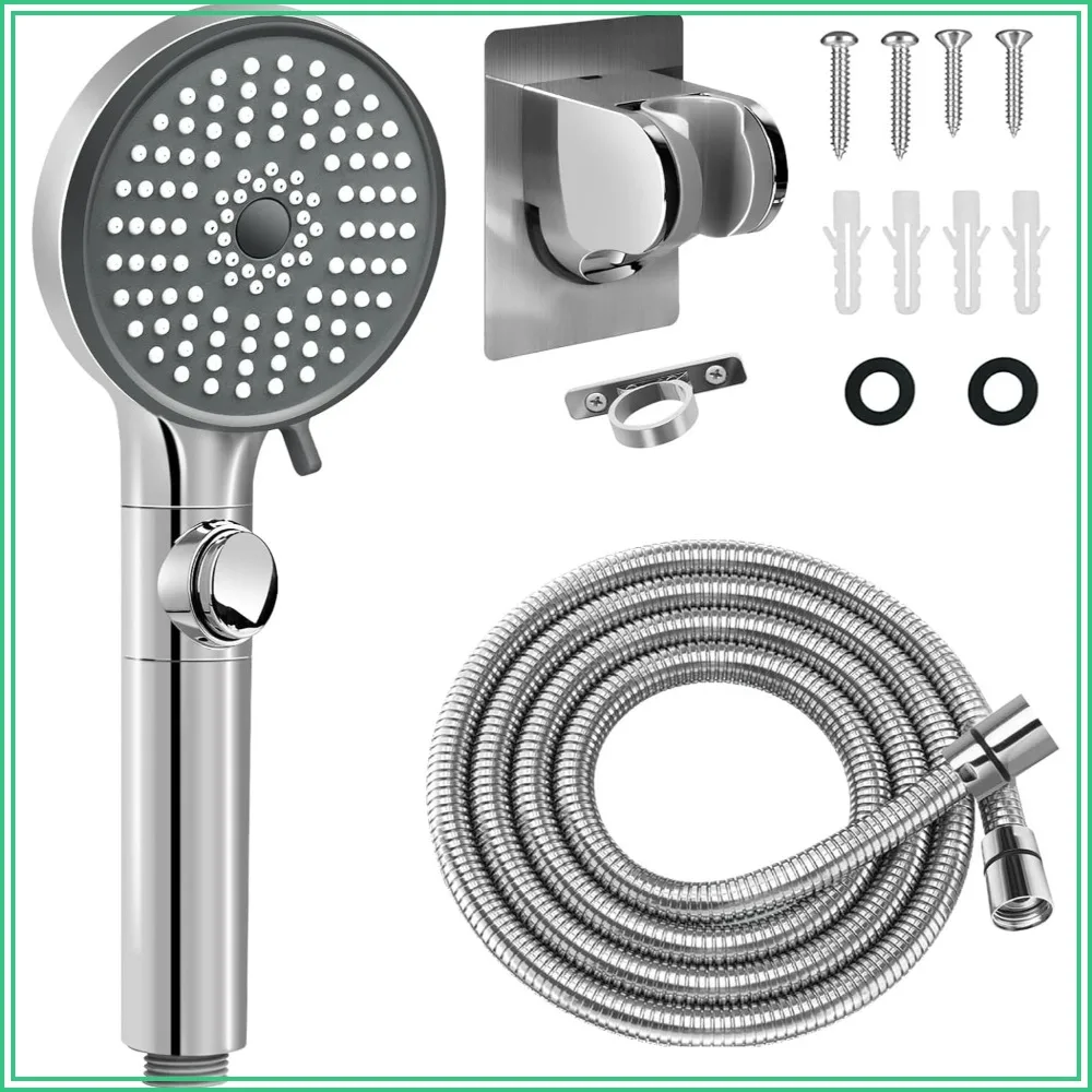 High Pressure 5-Mode RV Shower Head with Hose, On/Off Switch, Holder for Campers, Travel Trailers, Motorhomes
High Pressure 5-Mode RV Shower Head with Hose, On/Off Switch, Holder for Campers, Travel Trailers, Motorhomes