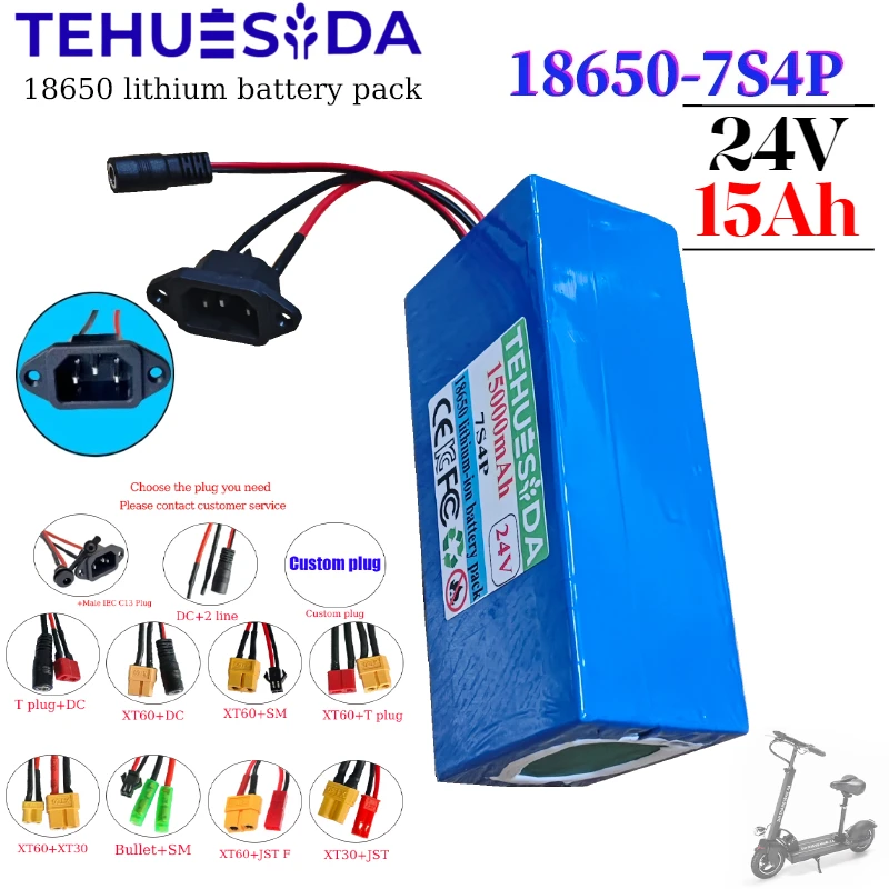 18650 Аккумулятор 7S4P 24 В 15 Ач Подходит для электрических мопедов и балансировочных автомобилей Литий-ионный аккумулятор 15000 мАч 29,4 В
18650 Аккумулятор 7S4P 24 В 15 Ач Подходит для электрических мопедов и балансировочных автомобилей Литий-ионный аккумулятор 15000 мАч 29,4 В
