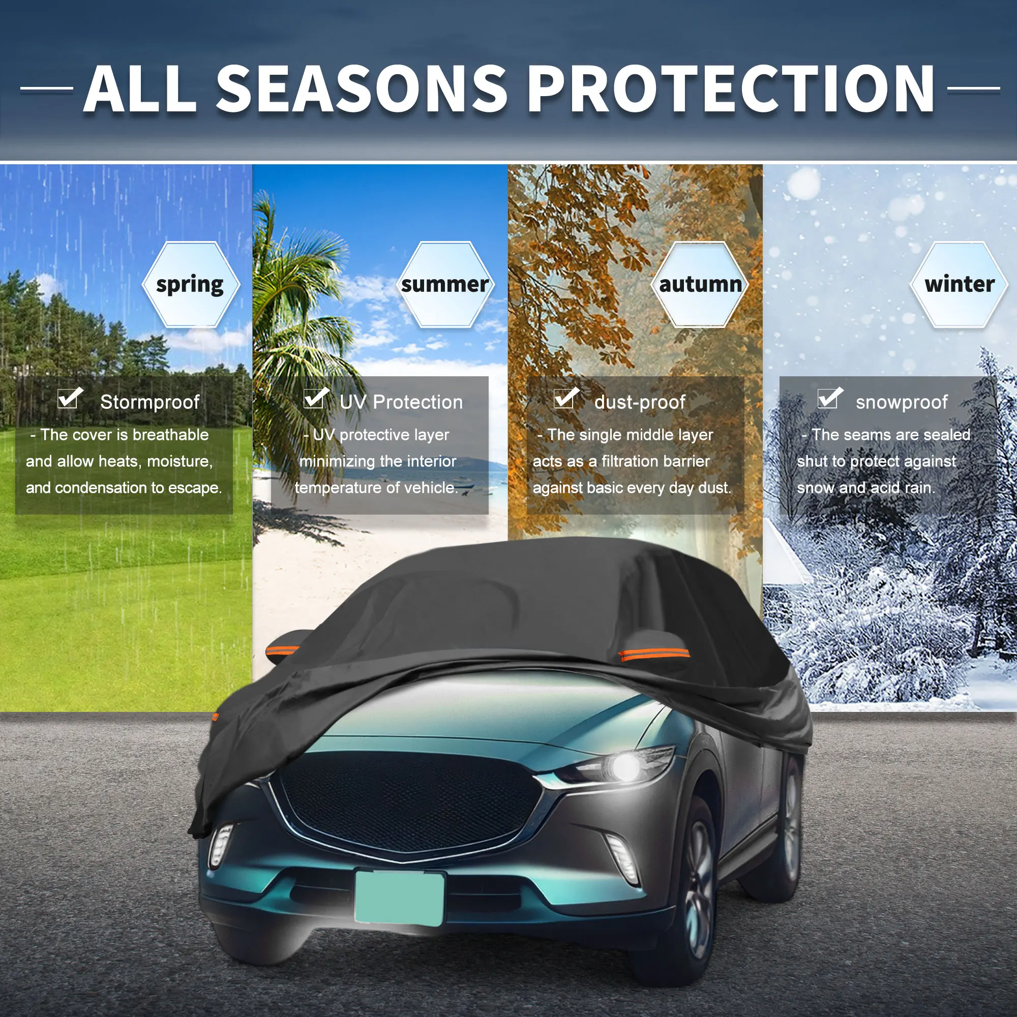 Чехол для автомобиля Uxcell, водонепроницаемый, для защиты от солнца, дождя, снега и града, с молнией на левой боковой двери, из алюминиевой пленки, для Mazda Cx-70
Чехол для автомобиля Uxcell, водонепроницаемый, для защиты от солнца, дождя, снега и града, с молнией на левой боковой двери, из алюминиевой пленки, для Mazda Cx-70