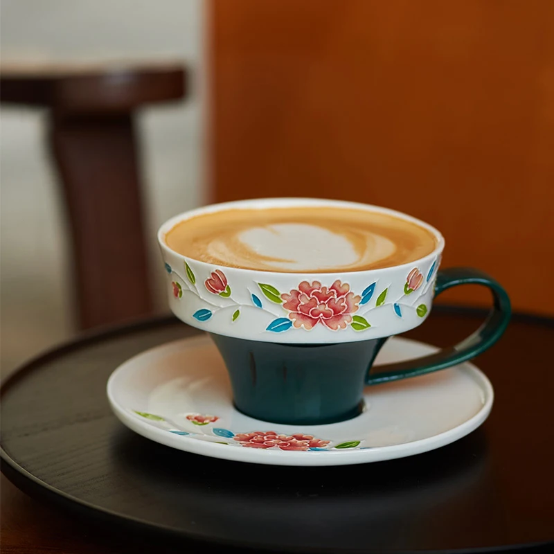 Christmas Party Coffee Cup + Saucer Set Luxury Red Green Pomegranate Peony Flower Printed Retro Style Afternoon Tea Drinkware
Christmas Party Coffee Cup + Saucer Set Luxury Red Green Pomegranate Peony Flower Printed Retro Style Afternoon Tea Drinkware