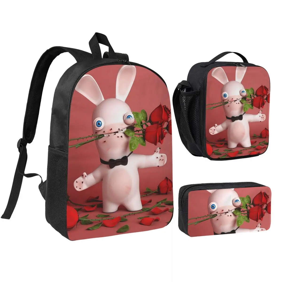 Raving Rabbits St-Valentin Backpack Boys Girls BookBag School Bag Shoulder Bags 3ps Insulated Lunch Bag Pencil Case
Raving Rabbits St-Valentin Backpack Boys Girls BookBag School Bag Shoulder Bags 3ps Insulated Lunch Bag Pencil Case