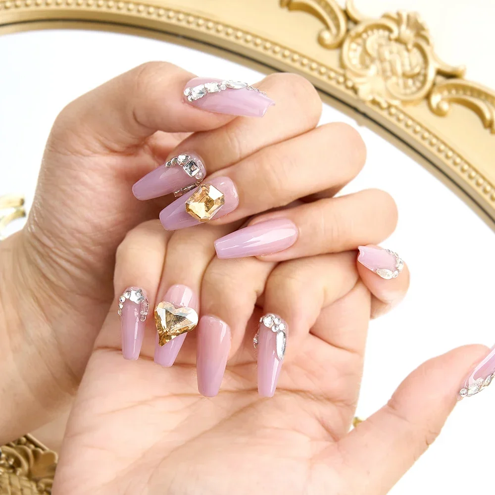 10Pcs Purple Elegant Handmade Nails Long Ladder Acrylic Press on Full Cover Decorated Fake Nails for Women and Girls Daily Wear
10Pcs Purple Elegant Handmade Nails Long Ladder Acrylic Press on Full Cover Decorated Fake Nails for Women and Girls Daily Wear