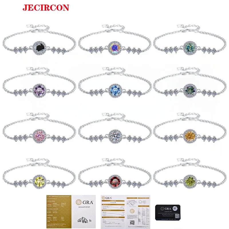JECIRCON S925 браслет из стерлингового серебра с муассанитом для женщин, модный нишевый дизайн, 1 карат, красочная ручная цепочка с имитацией бриллианта
JECIRCON S925 браслет из стерлингового серебра с муассанитом для женщин, модный нишевый дизайн, 1 карат, красочная ручная цепочка с имитацией бриллианта