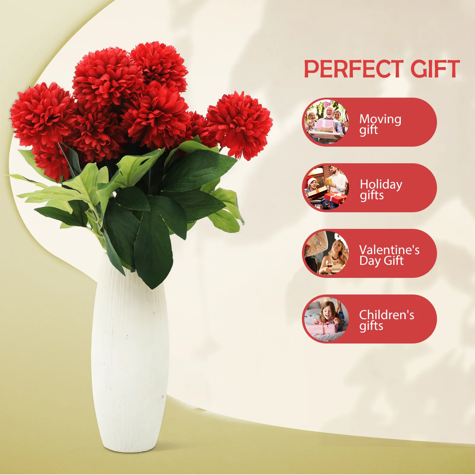 6pcs Artificial Ball Lifelike Flower Pick Wedding Lifelike Flower Bouquet Diy Decorationhome Office Party Decor 
6pcs Artificial Ball Lifelike Flower Pick Wedding Lifelike Flower Bouquet Diy Decorationhome Office Party Decor