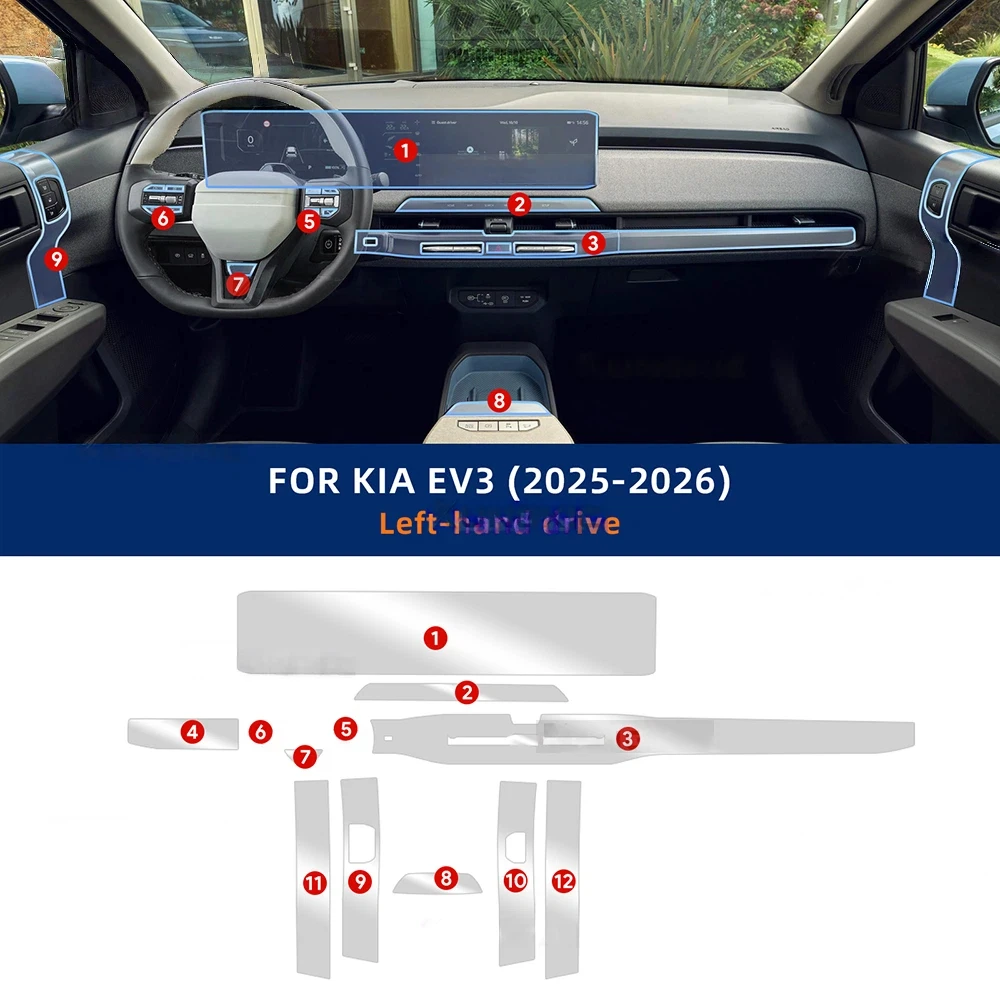 For Kia EV3 2025 2026 TPU Protective Film Car Interior Instrument Navigation GPS Screen Dashboard Strip Anti-scratch Sticker PPF
For Kia EV3 2025 2026 TPU Protective Film Car Interior Instrument Navigation GPS Screen Dashboard Strip Anti-scratch Sticker PPF