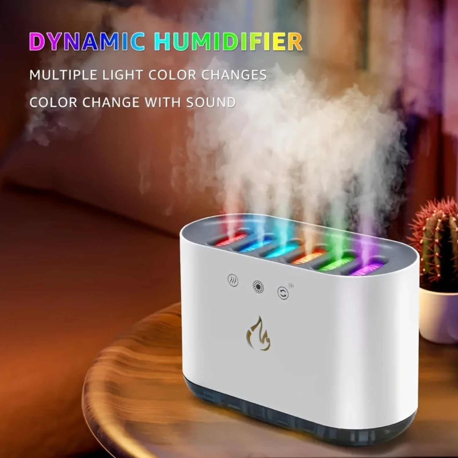 Dynamic Color Changing Sound-Reactive Music Humidifier for Home and Office Decor - Plastic Touch Control USB-C Charging LED Ligh
Dynamic Color Changing Sound-Reactive Music Humidifier for Home and Office Decor - Plastic Touch Control USB-C Charging LED Ligh