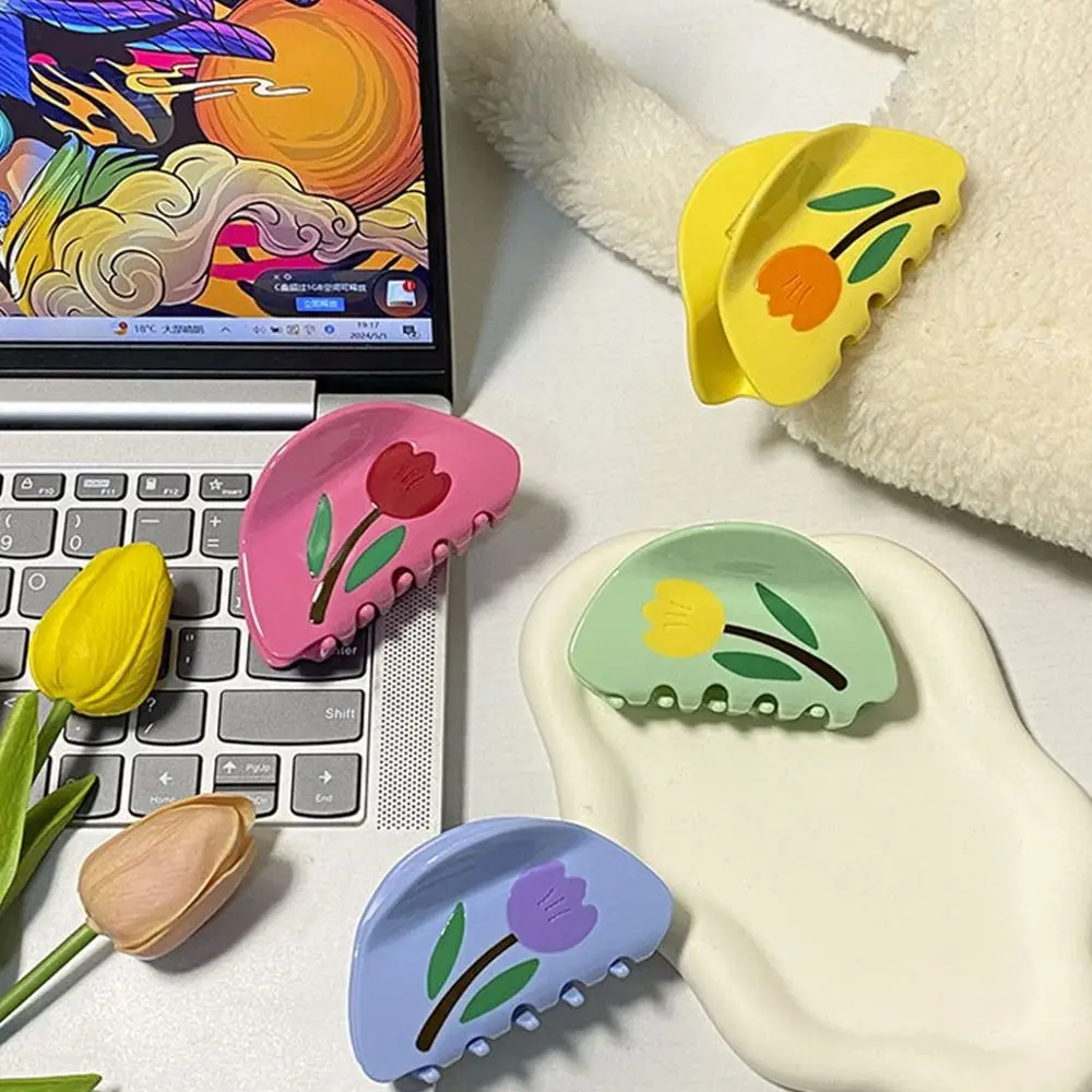 Fashion Rhinestone Tulip Flower Hair Claw Hairpin Headwear Acetic Acid Shark Clip Barrette Geometry Back Head Hair Grab Travel
Fashion Rhinestone Tulip Flower Hair Claw Hairpin Headwear Acetic Acid Shark Clip Barrette Geometry Back Head Hair Grab Travel