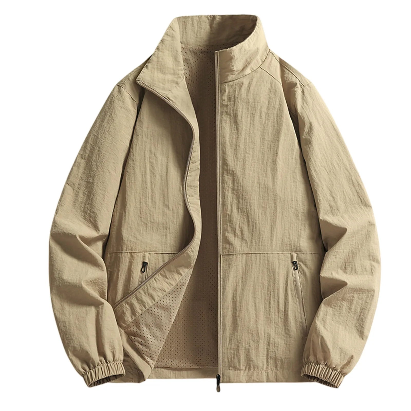 Outdoor Loose Sun-protective Clothing Waterproof Windbreaker Jacket Men Spring Autumn Long Sleeve Coat Solid Color Quality Coat
Outdoor Loose Sun-protective Clothing Waterproof Windbreaker Jacket Men Spring Autumn Long Sleeve Coat Solid Color Quality Coat