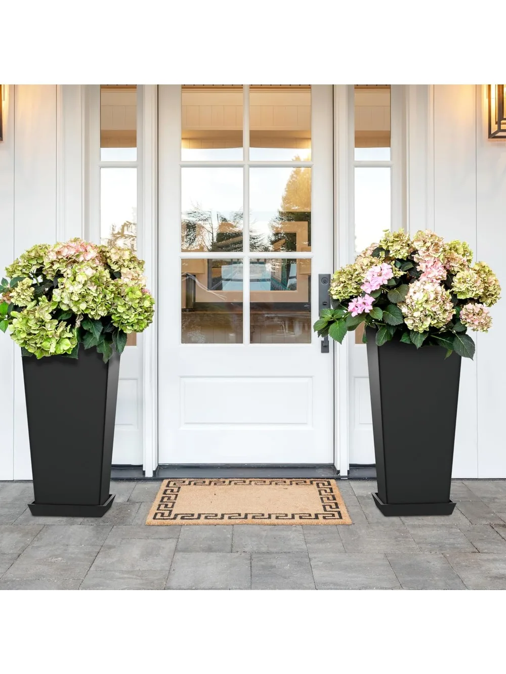 Set of 2, 24", with Tray for Porch, Patio, Backyard, Large Planters for Outdoor Indoor Plants, Flower Pots
Set of 2, 24", with Tray for Porch, Patio, Backyard, Large Planters for Outdoor Indoor Plants, Flower Pots