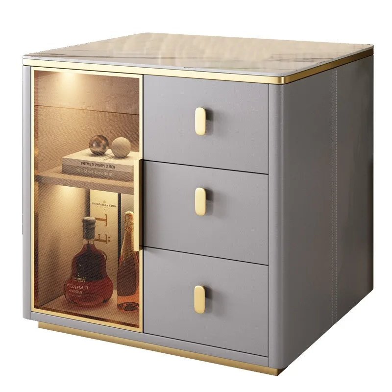 Corner cabinet next to the sofa, three-layer mobile storage leather cabinet, living room square tea bar table, solid wood side c
Corner cabinet next to the sofa, three-layer mobile storage leather cabinet, living room square tea bar table, solid wood side c
