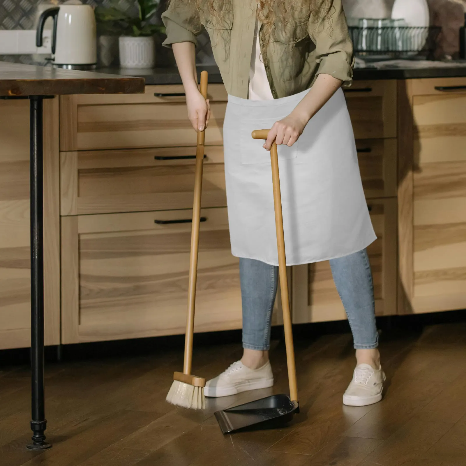 Kitchen Apron Cotton Half Design Sleeveless White Adjustable Strap Pocket Cooking Baking Pastry Household Aprons
Kitchen Apron Cotton Half Design Sleeveless White Adjustable Strap Pocket Cooking Baking Pastry Household Aprons