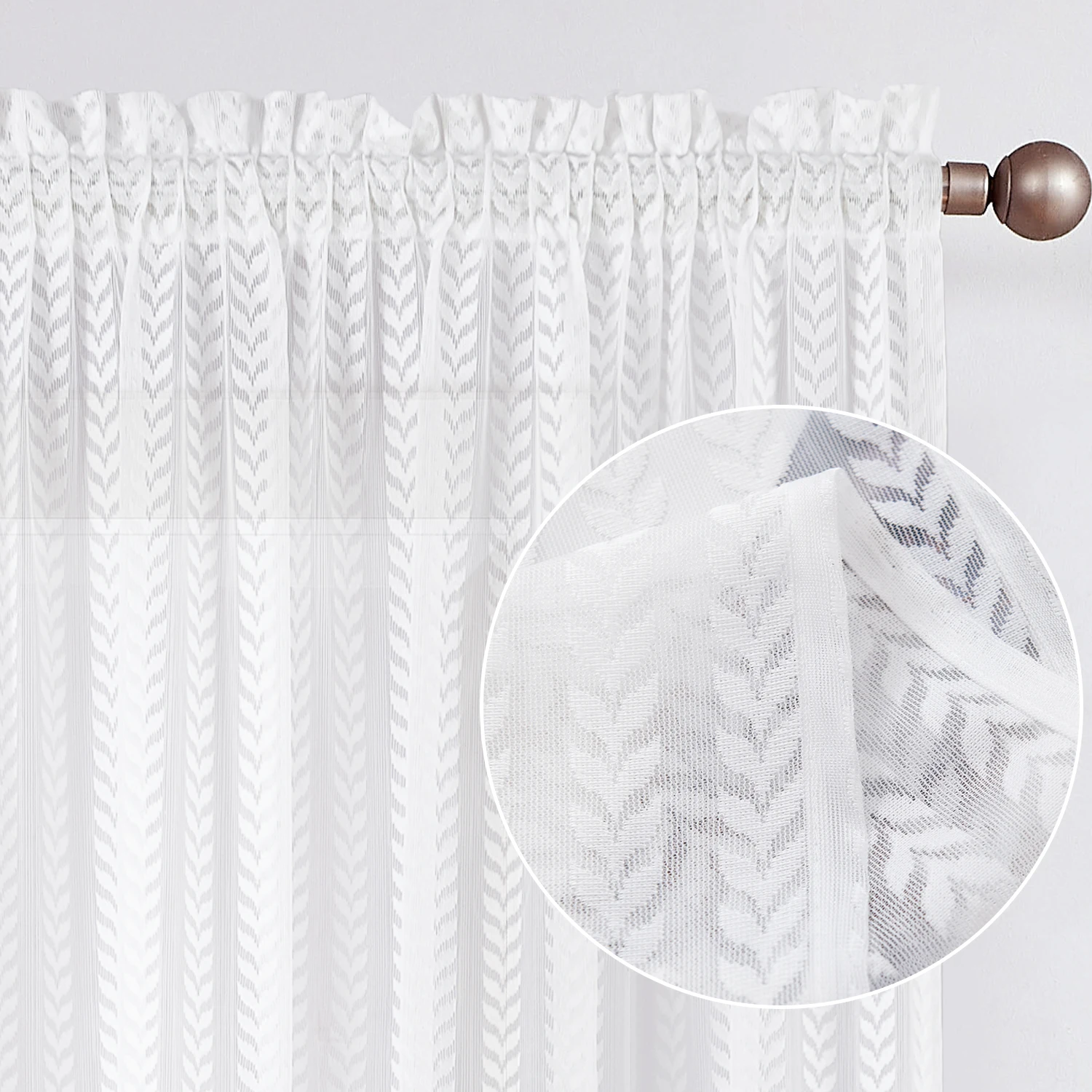JINCAHN 1 Panel White Sheer Curtains Leaf Lace Window Drapes for Bedroom Retro Style Vintage to Light Filtering Sheer Curtains
JINCAHN 1 Panel White Sheer Curtains Leaf Lace Window Drapes for Bedroom Retro Style Vintage to Light Filtering Sheer Curtains