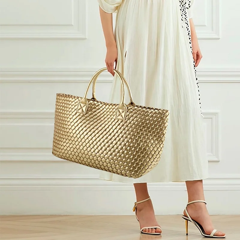 Woven Bag for Women Large Capacity PU Tote Bag Summer Beach Travel Handbag and Purse Retro Handmade Travel Shoulder Bags Set
Woven Bag for Women Large Capacity PU Tote Bag Summer Beach Travel Handbag and Purse Retro Handmade Travel Shoulder Bags Set