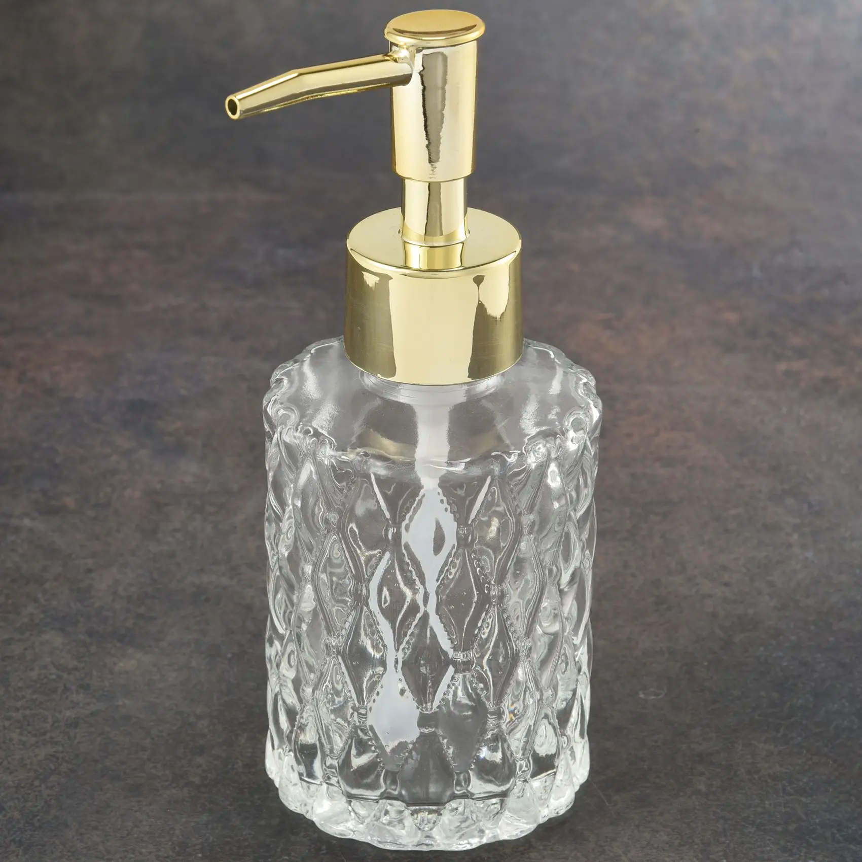 Multipurpose Mesa Soap Dispenser Easy To Clean Glass Soap Pump Dispenser Perfect For Kitchen And Bathroom (Gold)-A21R
Multipurpose Mesa Soap Dispenser Easy To Clean Glass Soap Pump Dispenser Perfect For Kitchen And Bathroom (Gold)-A21R