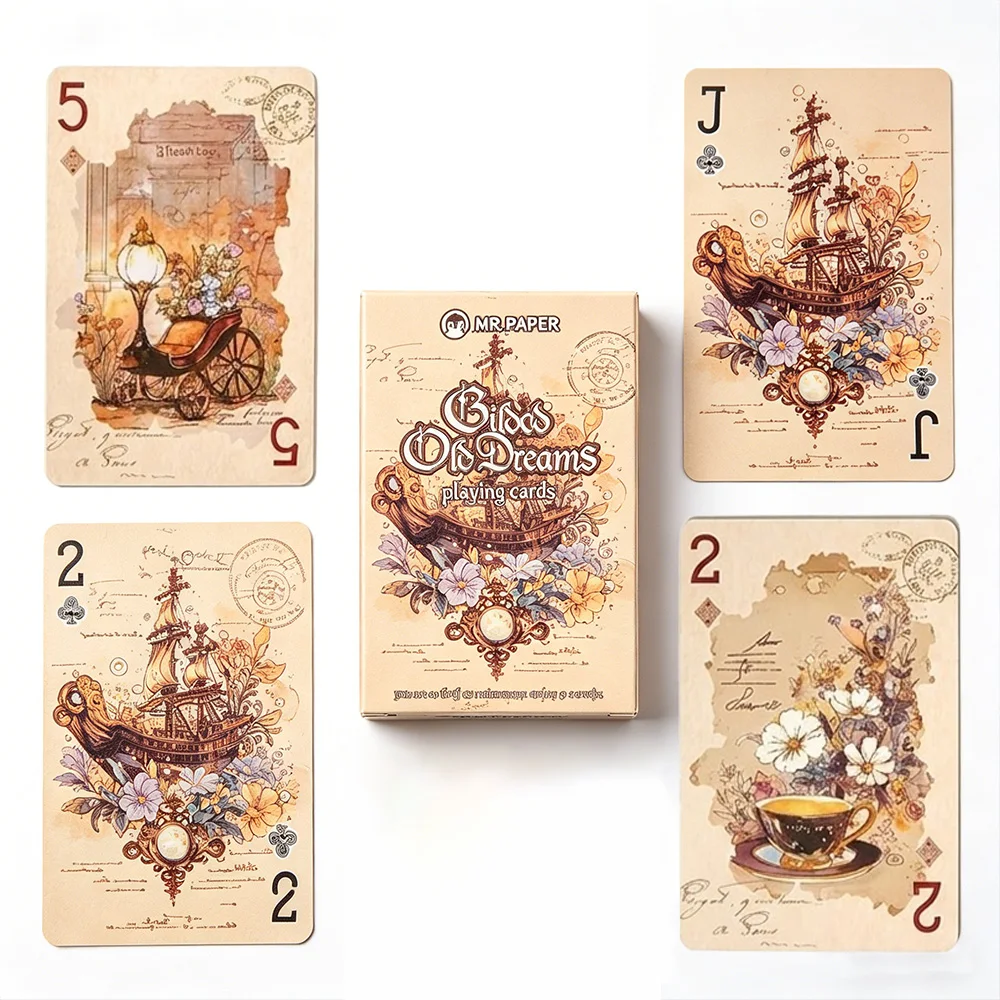 55Pcs Vintage Aesthetic Playing Cards Magic Flower Poker Deck Retro Collectible Board Game Cards for Gift Party
55Pcs Vintage Aesthetic Playing Cards Magic Flower Poker Deck Retro Collectible Board Game Cards for Gift Party