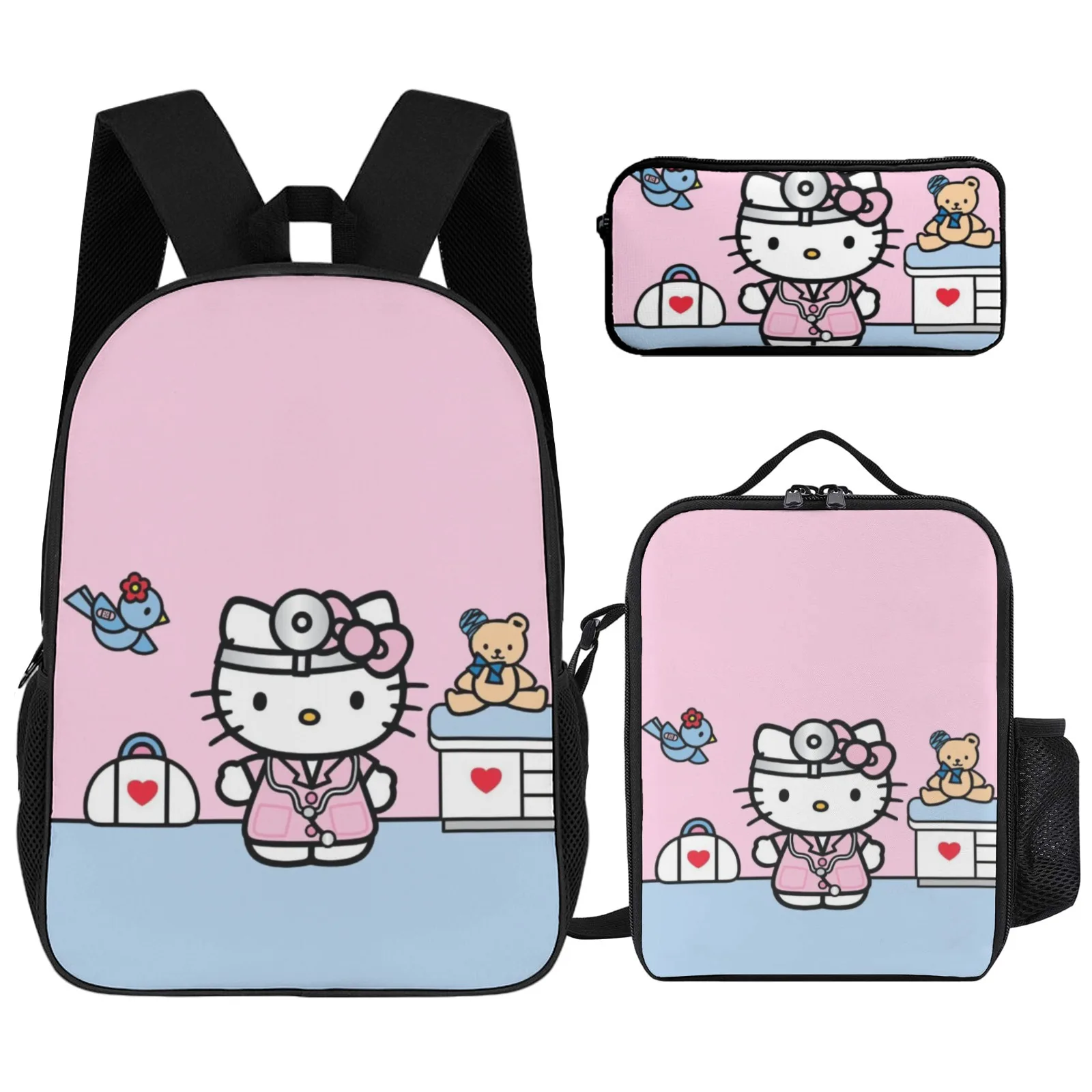 Hello Kitty Mochilas Escolares Printed Book Bag Japanese School Bags 17 Inch Pencil Case School Backpack Lunch Bag
Hello Kitty Mochilas Escolares Printed Book Bag Japanese School Bags 17 Inch Pencil Case School Backpack Lunch Bag
