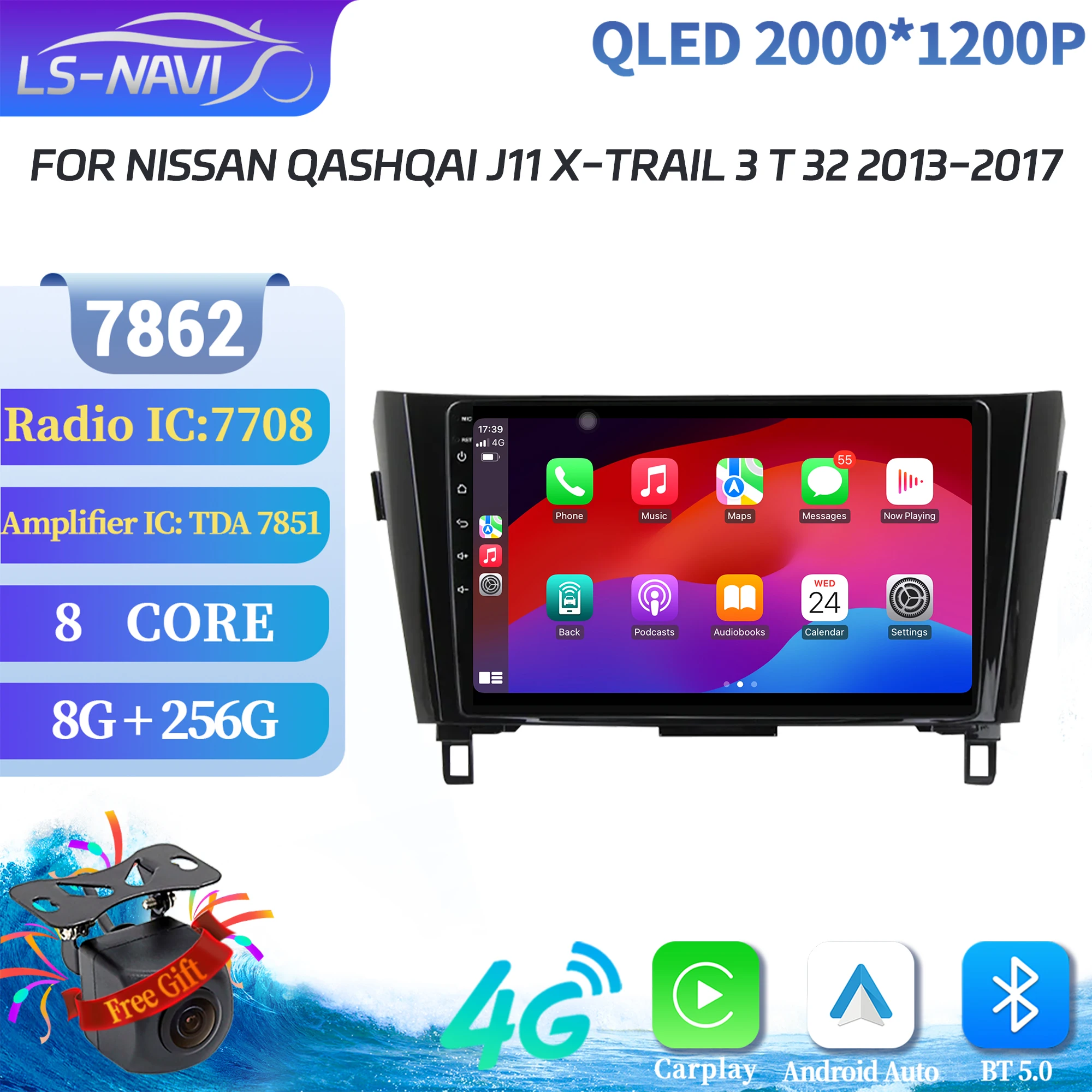For Nissan Qashqai J11 X-Trail 3 T 32 2013-2017 Car Radio Multimedia Player Navigation 4G GPS CarPlay Android 14 2K QLED Screen
For Nissan Qashqai J11 X-Trail 3 T 32 2013-2017 Car Radio Multimedia Player Navigation 4G GPS CarPlay Android 14 2K QLED Screen
