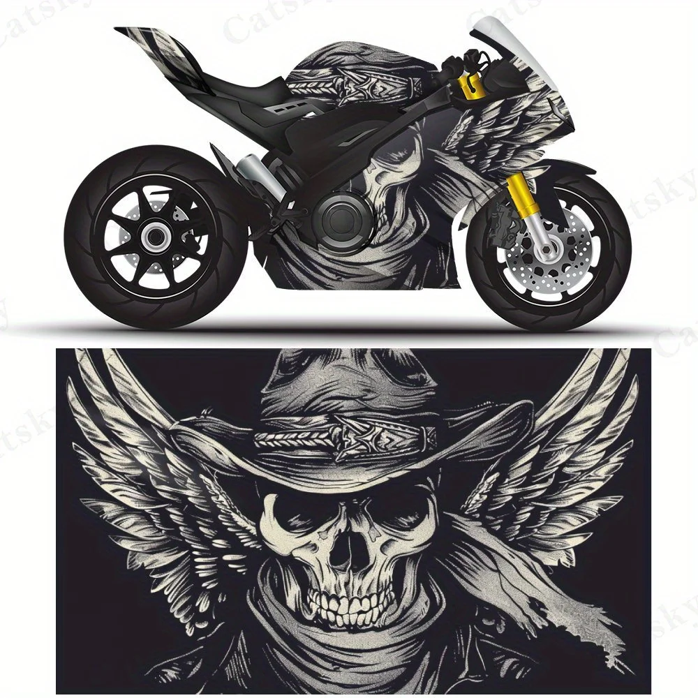 Виниловая пленка для мотоцикла Dark Wing Cowboy Skull, самоклеящаяся водонепроницаемая наклейка для мотоцикла из ПВХ, декоративная пленка против царапин для
Виниловая пленка для мотоцикла Dark Wing Cowboy Skull, самоклеящаяся водонепроницаемая наклейка для мотоцикла из ПВХ, декоративная пленка против царапин для