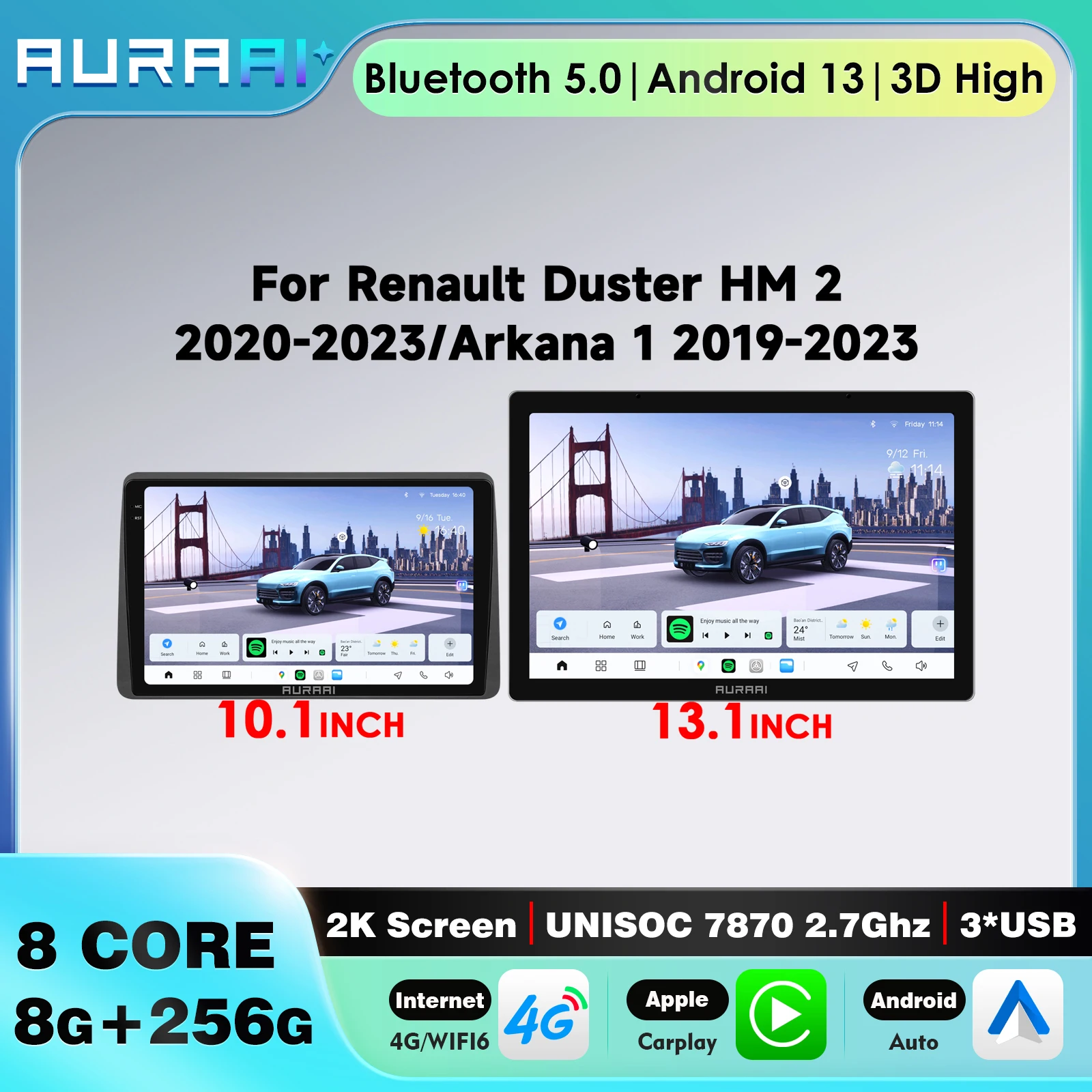 8G+256G 2K Screen Multimedia For Renault Duster HM2 2020-2023 / Renault Arkana 1 2019-2023 Android Auto Carplay GPS Navigation
8G+256G 2K Screen Multimedia For Renault Duster HM2 2020-2023 / Renault Arkana 1 2019-2023 Android Auto Carplay GPS Navigation