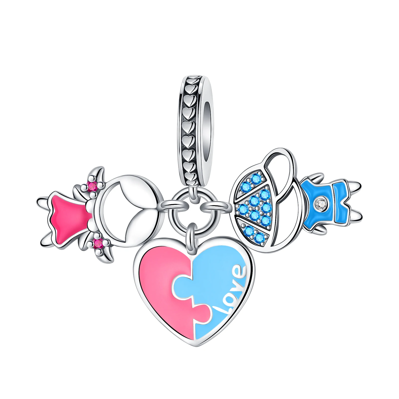 925 Sterling Silver Boy Girl Love Colorful Pendant Charm Fit Original Pandora Charms Bracelets Women DIY Jewelry Gift
925 Sterling Silver Boy Girl Love Colorful Pendant Charm Fit Original Pandora Charms Bracelets Women DIY Jewelry Gift