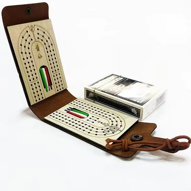 Personalizeds Travel Cribbage Board Set With Custom Name Portable Leather Box With Playing Cards And Board For Travel Camping
Personalizeds Travel Cribbage Board Set With Custom Name Portable Leather Box With Playing Cards And Board For Travel Camping