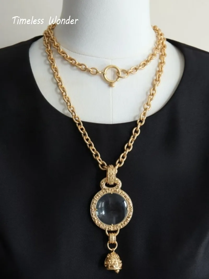 Timeless Wonder Fancy Geo Glass Pendant Necklace for Women Designer Jewelry Rare Top Runway Gift Vintage 2617
Timeless Wonder Fancy Geo Glass Pendant Necklace for Women Designer Jewelry Rare Top Runway Gift Vintage 2617