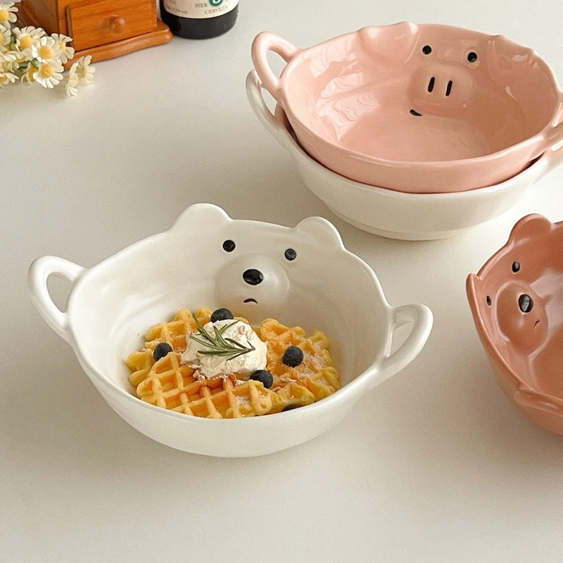 Creative Design Cute Animal Ear Bowl Soup Bowls Large Instant Noodles Bowl Ceramic Tableware Plates Household Fruit Yogurt Bowls
Creative Design Cute Animal Ear Bowl Soup Bowls Large Instant Noodles Bowl Ceramic Tableware Plates Household Fruit Yogurt Bowls