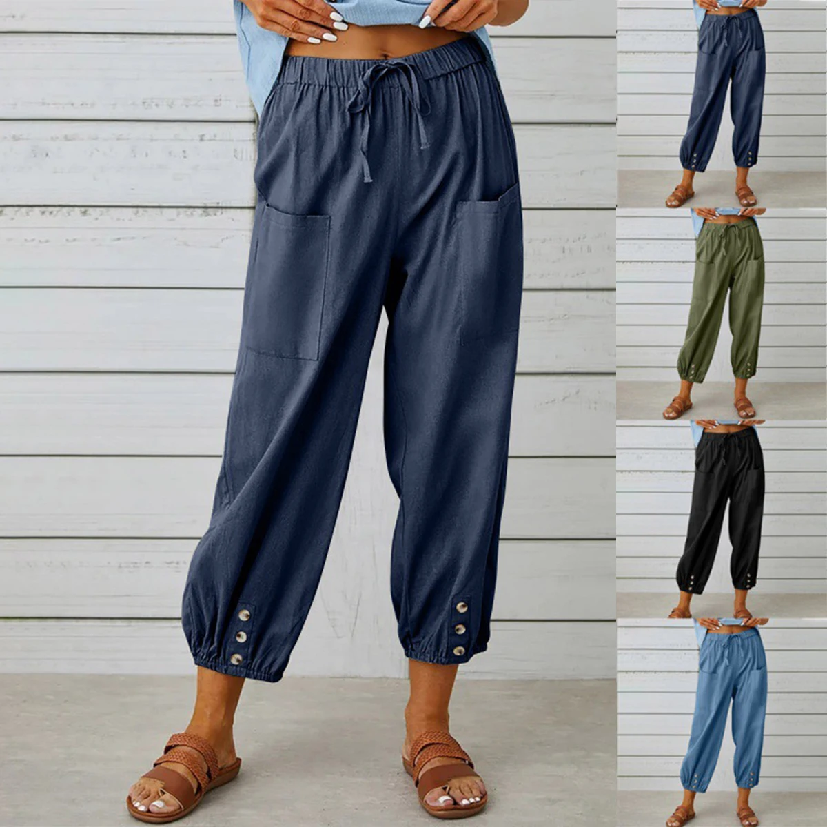 2026 Summer Solid Women Harem Pants Vintage Elastic Waist Loose Straight Trousers Female Casual High Waist Wide Leg Pants
2026 Summer Solid Women Harem Pants Vintage Elastic Waist Loose Straight Trousers Female Casual High Waist Wide Leg Pants