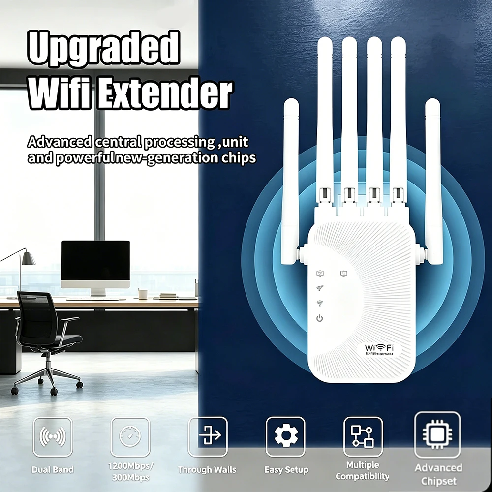 AC300 WiFi Range Extender Dual Band 2.4G Wireless Network Expander 300Mbps WiFi Signal Booster Repeater Amplifier Router
AC300 WiFi Range Extender Dual Band 2.4G Wireless Network Expander 300Mbps WiFi Signal Booster Repeater Amplifier Router