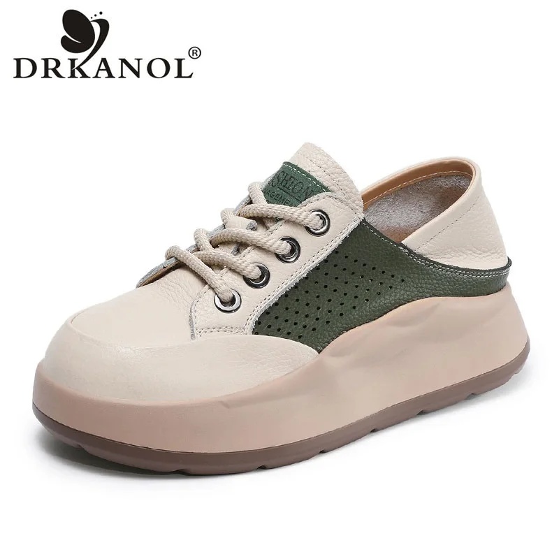 DRKANOL 2026 Spring Summer Mixed Colors Platform Shoes Women Casual Sneakers Cow Leather Thick Sole With Holes Breathable Shoes
DRKANOL 2026 Spring Summer Mixed Colors Platform Shoes Women Casual Sneakers Cow Leather Thick Sole With Holes Breathable Shoes