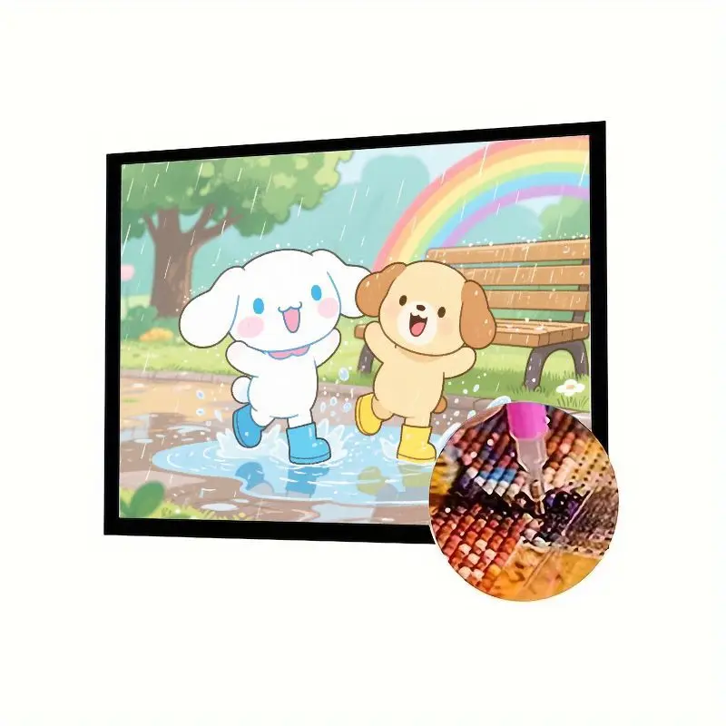 1 шт. Kawaii Cinnamoroll & Cute Puppy Diamond Painting Kit - Full Drill 5D DIY Art Craft, Happy Cartoon Dogs Play in Rain Puddl
1 шт. Kawaii Cinnamoroll & Cute Puppy Diamond Painting Kit - Full Drill 5D DIY Art Craft, Happy Cartoon Dogs Play in Rain Puddl