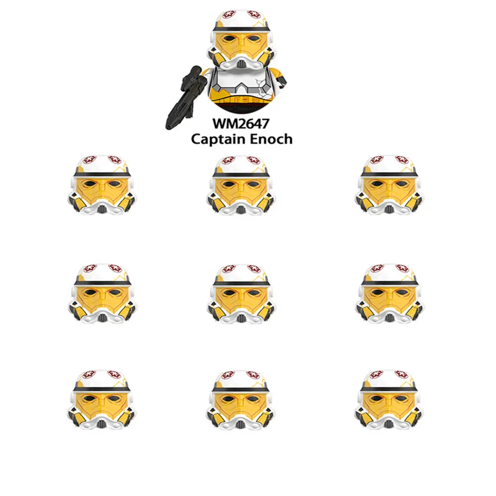 10pcs/set building Blocks clone trooper 501st Legion Dark Troopers mini action toy Captain Enoch assembly toys
10pcs/set building Blocks clone trooper 501st Legion Dark Troopers mini action toy Captain Enoch assembly toys