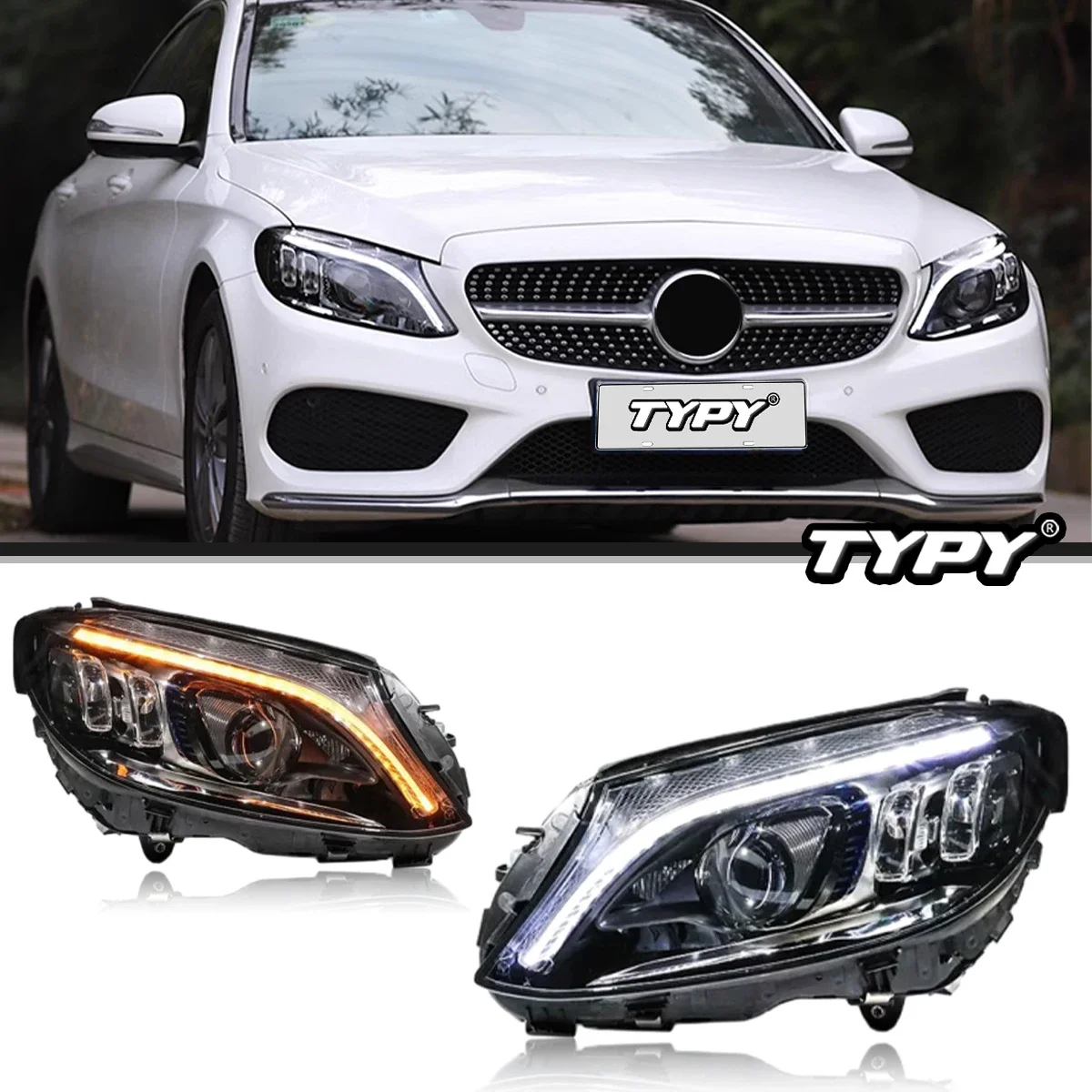 New Car Head Lights For Benz C-Class W205 2014-2020 LED Car Lamps Plug And Play Car Front Lighting System Assembly
New Car Head Lights For Benz C-Class W205 2014-2020 LED Car Lamps Plug And Play Car Front Lighting System Assembly