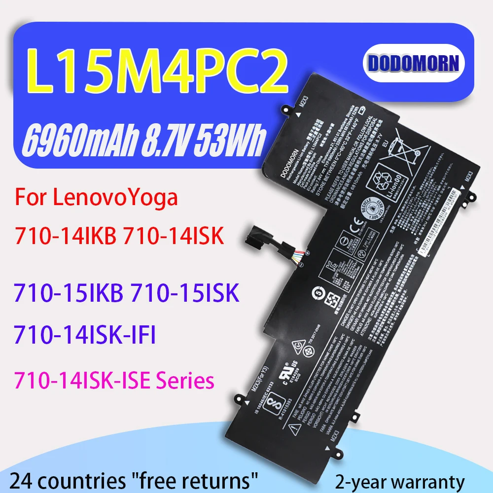 New L15M4PC2 battery For Lenovo Yoga 710-141KB 710-141SK 710-151KB 710-151SK 710-14ISK-IFI 710-14ISK-ISE Series
New L15M4PC2 battery For Lenovo Yoga 710-141KB 710-141SK 710-151KB 710-151SK 710-14ISK-IFI 710-14ISK-ISE Series