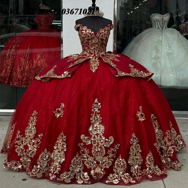 EVLAST Customized Burgundy Quinceanera Dress Ball Gown Gold Lace Applique Beading Bow Mexico Sweet 16 Vestido De 15 Anos SQ250
EVLAST Customized Burgundy Quinceanera Dress Ball Gown Gold Lace Applique Beading Bow Mexico Sweet 16 Vestido De 15 Anos SQ250