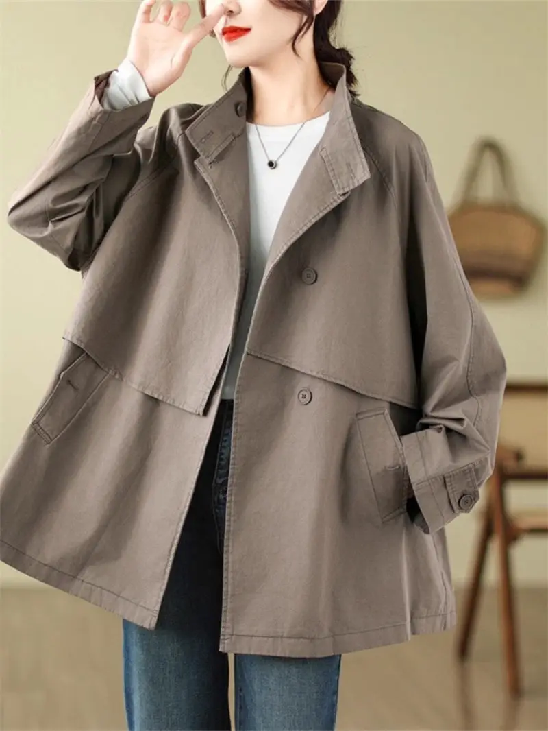 Spring Women's Korean Style Windbreaker Jacket - Mid-Length Casual Loose Fit Oversized Fashion Outerwear G767
Spring Women's Korean Style Windbreaker Jacket - Mid-Length Casual Loose Fit Oversized Fashion Outerwear G767